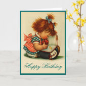 ハッピーバースデーカード カード (黄色い花)