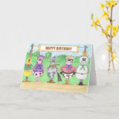 ハッピーバースデーカード カード (黄色い花)