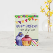 ハッピーバースデーカード カード (黄色い花)