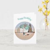 ハッピーバースデーカード カード (黄色い花)