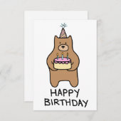 ハッピーバースデーカード サンキューカード (正面/裏面)