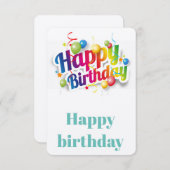 ハッピーバースデーカード サンキューカード (正面/裏面)