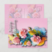 ハッピーバースデーカード シーズンポストカード (正面/裏面)