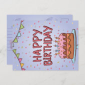 ハッピーバースデーカード シーズンポストカード (正面/裏面)