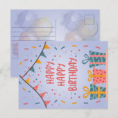 ハッピーバースデーカード シーズンポストカード (正面/裏面)