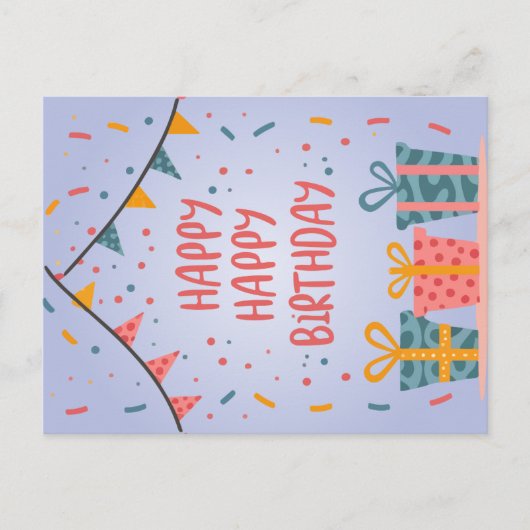 ハッピーバースデーカード シーズンポストカード (正面)