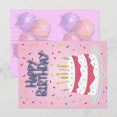 ハッピーバースデーカード シーズンポストカード (正面/裏面)