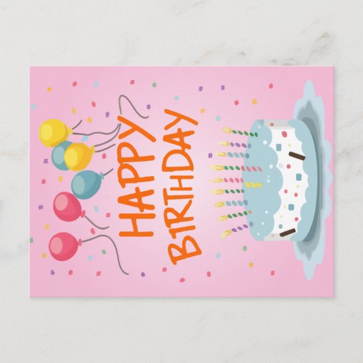 ハッピーバースデーカード シーズンポストカード (正面)