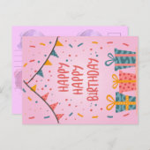 ハッピーバースデーカード シーズンポストカード (正面/裏面)