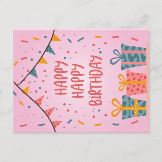ハッピーバースデーカード シーズンポストカード (正面)