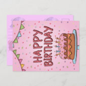 ハッピーバースデーカード シーズンポストカード (正面/裏面)