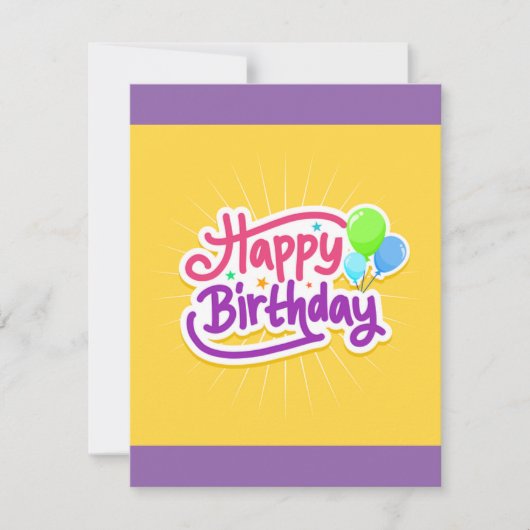ハッピーバースデーカード! ノートカード (正面)