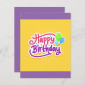 ハッピーバースデーカード! ノートカード (正面/裏面)