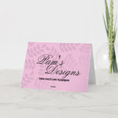 ハッピーバースデーカード – ピンクヴィンテージレース カード (裏面)