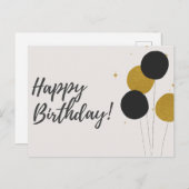 ハッピーバースデーカード ポストカード (正面/裏面)