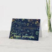 ハッピーバースデーカード(ミュージカルギターフラワー) カード (正面)