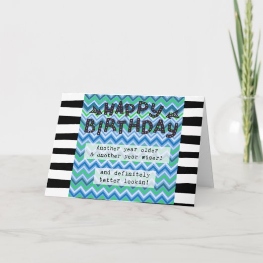 ハッピーバースデーカード、ユーモアおもしろい カード (正面)