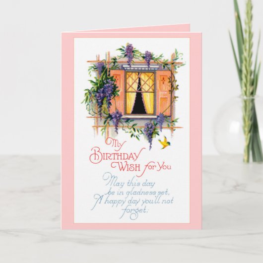 ハッピーバースデーカード – ヴィンテージ カード (正面)