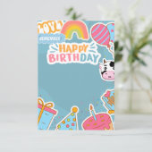 ハッピーバースデーカード 出欠カード (スタンド正面)