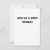 ハッピーバースデーカード 出欠カード (裏面)