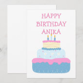 ハッピーバースデーカード, 即時ダウンロード 招待状 (正面/裏面)