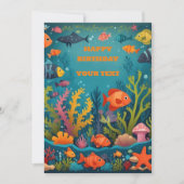 ハッピーバースデーカード - 名前と年齢を入れて 招待状 (正面)