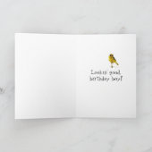ハッピーバースデーカード(彼のために) by LOLBirds カード (内部)