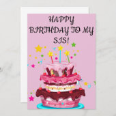 ハッピーバースデーカード 招待状 (正面/裏面)