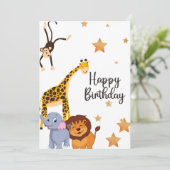 ハッピーバースデーカード 招待状 (スタンド正面)