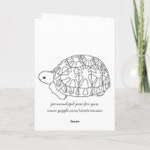 ハッピーバースデーカード(星亀の青い風船) カード (裏面)