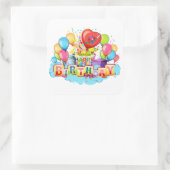 ハッピーバースデーカード(汎用) スクエアシール (バッグ)