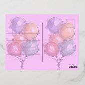 ハッピーバースデーカード 箔シーズンポストカード (裏面)