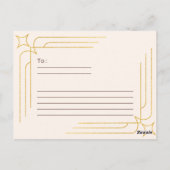 ハッピーバースデーカード(金ゴールドバルーン) ポストカード (裏面)