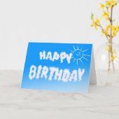ハッピーバースデーカード-青空 カード (黄色い花)