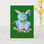 ハッピーバースデーカード(Bunny) カード (黄色い花)