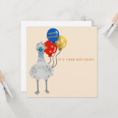 ハッピーバースデーカード- EMU カード (正面/裏面インサイチュ)