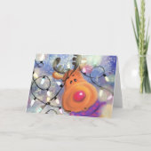 ハッピーバースデーカード(Happy Reindeer付き) おもしろい - カード (裏面)