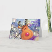 ハッピーバースデーカード(Happy Reindeer付き) おもしろい - カード (正面)