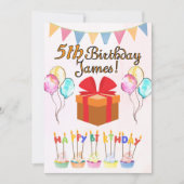 ハッピーバースデーカーパーソナライズされたド シーズンカード (正面)