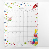 ハッピーバースデーカー威厳があるド2022カレンダー3折 三つ折りカード (内部最初)