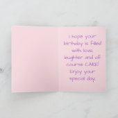 ハッピーバースデーガーかわいらしル カード (内部)