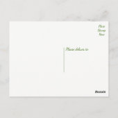 ハッピーバースデーガーベラデイジーオレンジグリーン花 ポストカード (裏面)