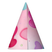 ハッピーバースデーガーリーピンクハート パーティーハット (裏面)