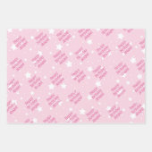 ハッピーバースデーガールズネームパステルスターズ3 ラッピングペーパーシート (正面)