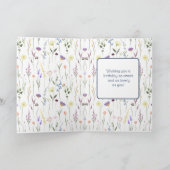 ハッピーバースデーガールパープルキャットワイドアイズフローラ カード (内部)