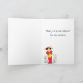 ハッピーバースデーガールフレンドカード カード (内部)