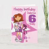 ハッピーバースデーガール年齢カード カード (正面)