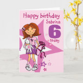 ハッピーバースデーガール年齢カード カード (黄色い花)