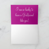 ハッピーバースデーガール引用文キュートピンクスターズデザイン シーズンカード (内部)