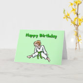 ハッピーバースデーガール武術アーツグリーティングカード カード (黄色い花)